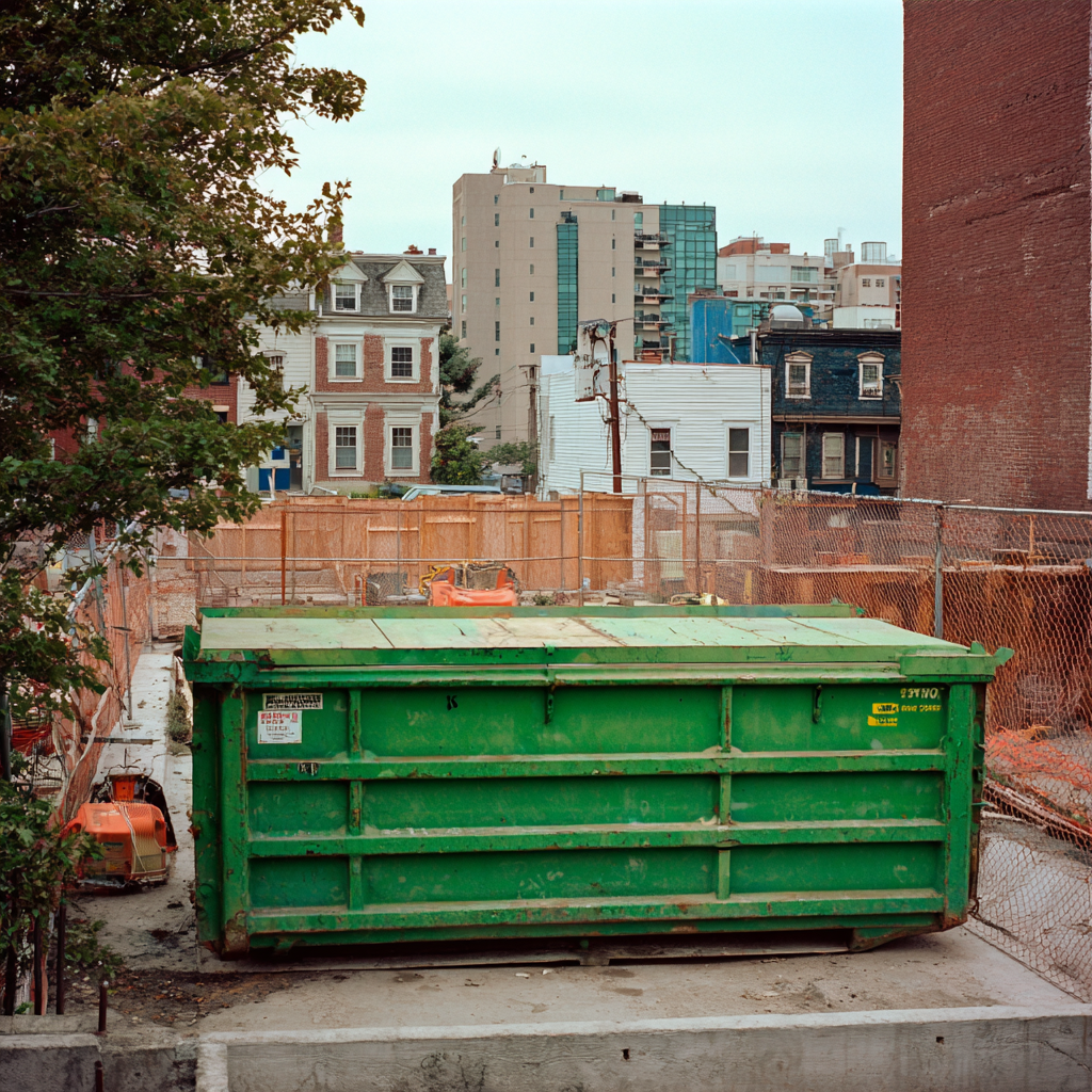 Where to place a rented dumpster on a construction site in Chicago