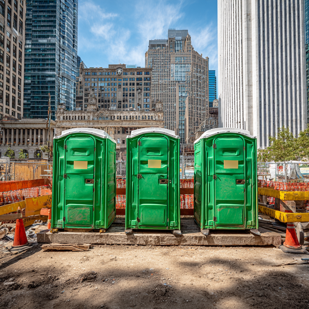 What factors affect the number of porta potties needed for Chicago construction sites