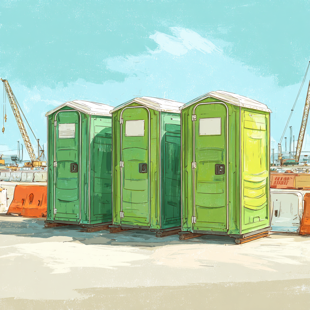 Where can I place a porta potty on a construction site?