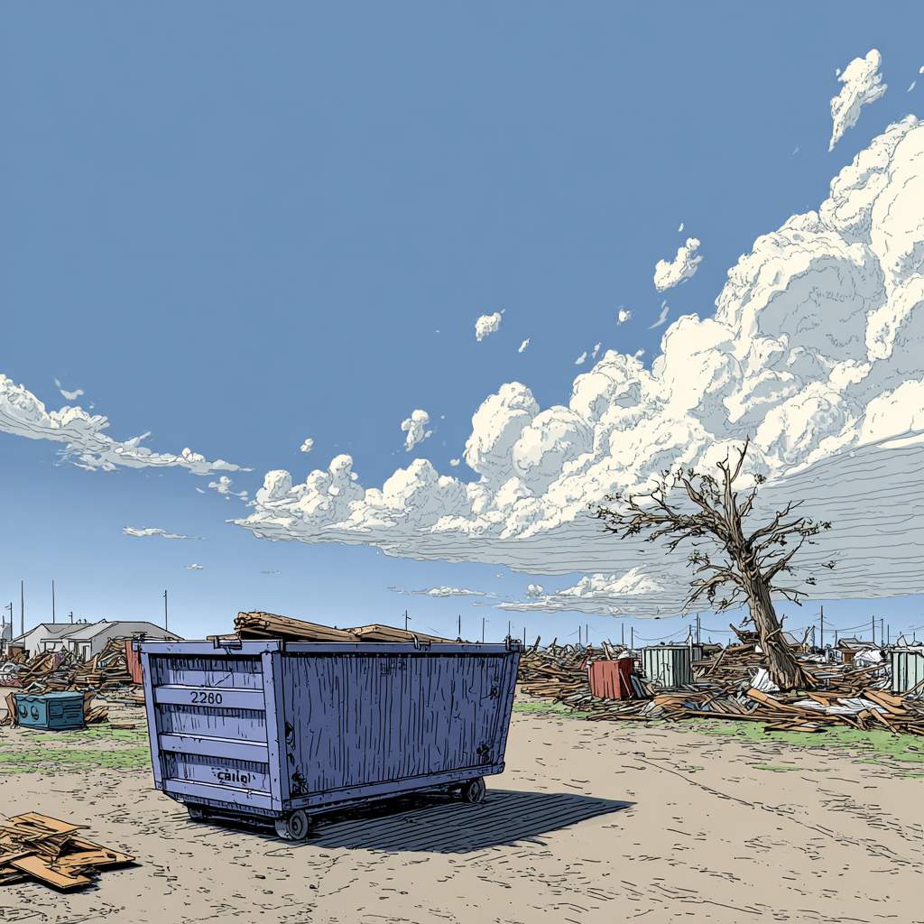 Dumpster rental in Moore, Oklahoma, for tornado recovery