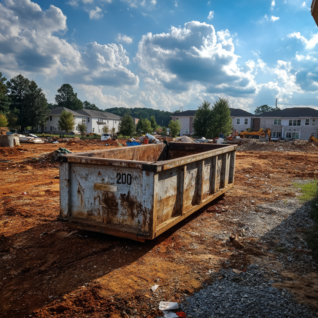 Where to place a dumpster on a construction site