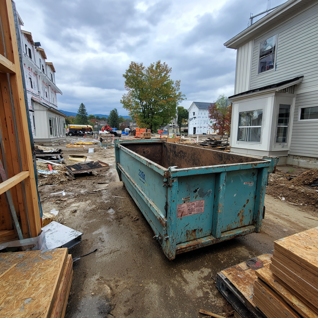 Where to place a dumpster in a residential area