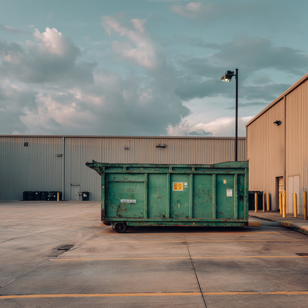 Rolloff dumpsters for logistics and trade