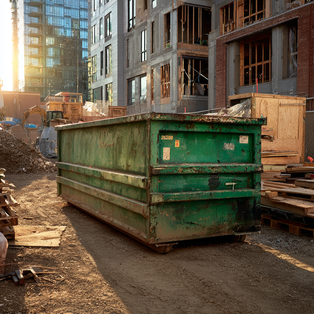 Construction dumpsters for industrial waste