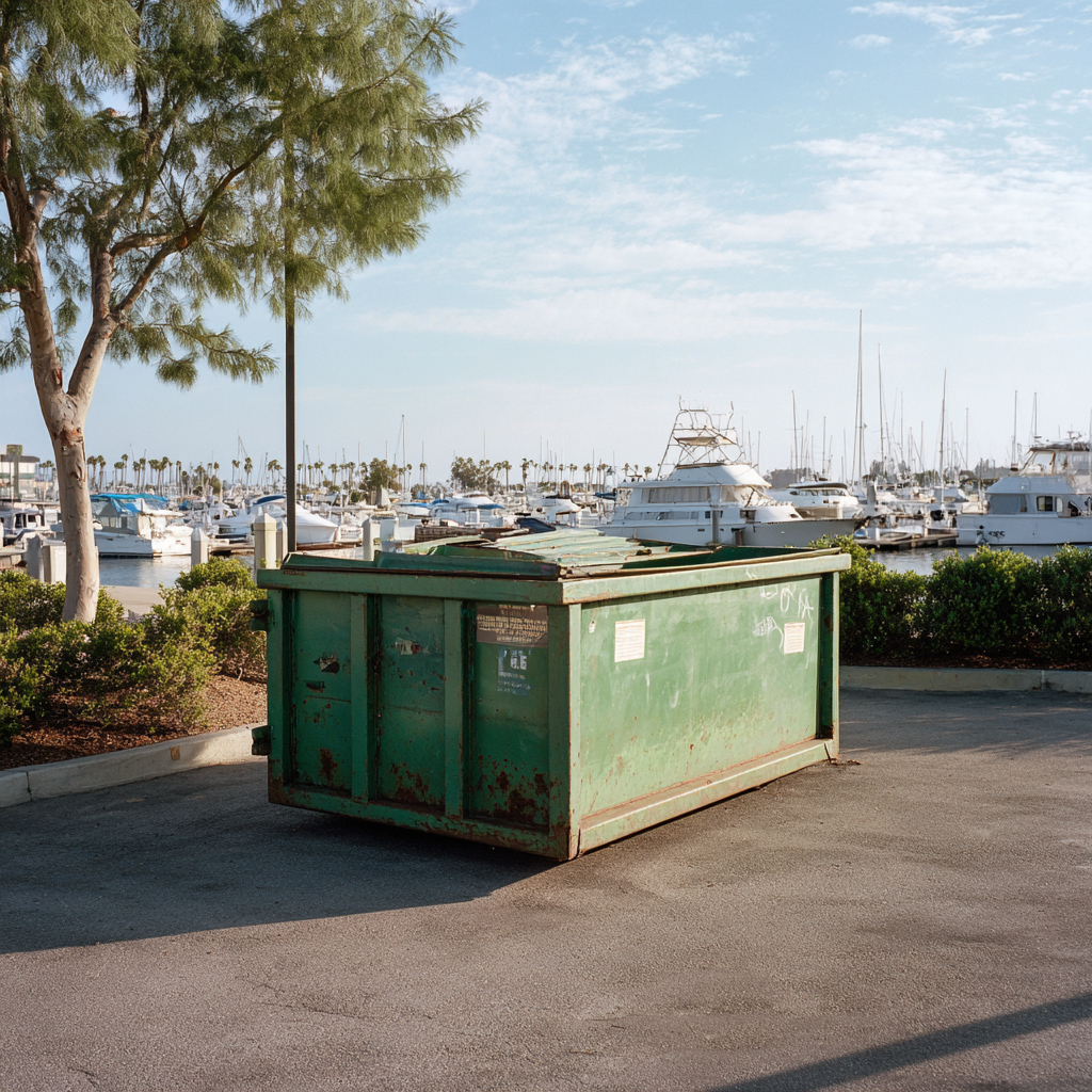 Dumpster rental for marina and seaport events