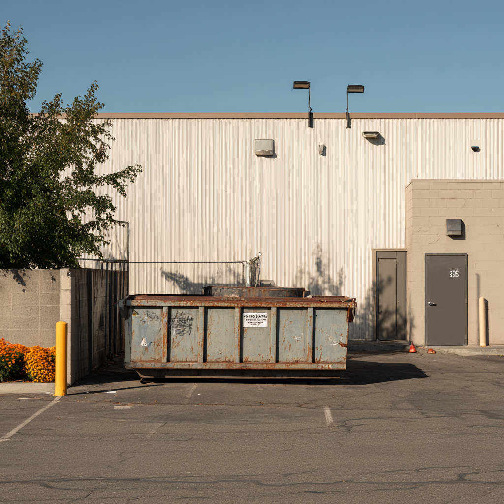Roll-off dumpsters for warehouses and factories