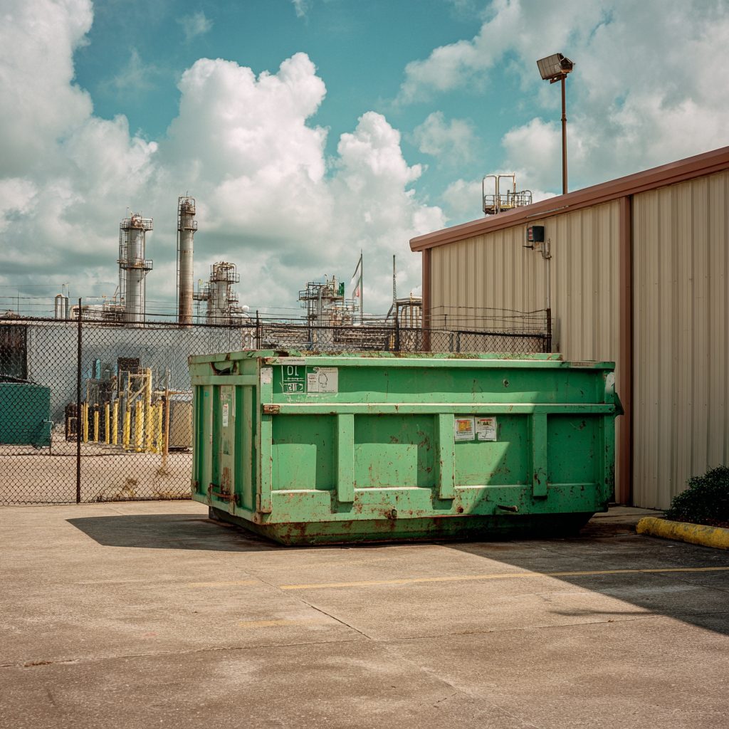 What type of rented dumpster is best for industrial and chemical plants?