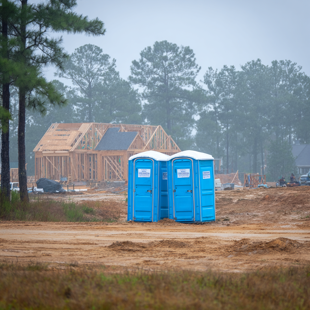 Porta potty rentals for residential home construction