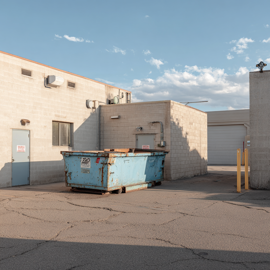 Rented dumpsters for healthcare facilities