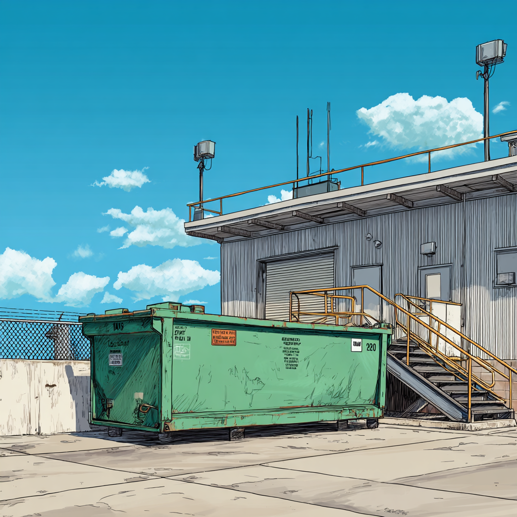 Dumpsters for industrial warehouses