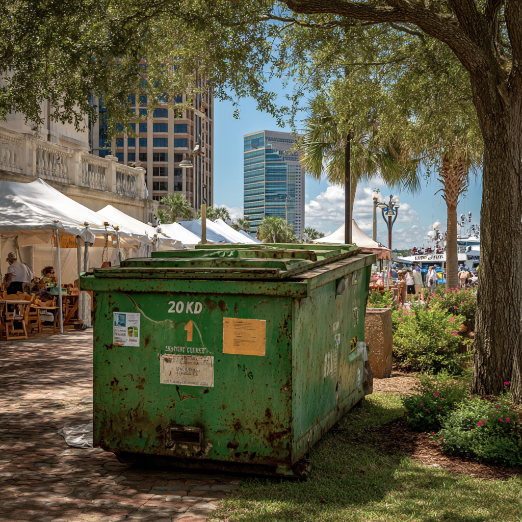 Dumpster rental placement in Jacksonville, Florida
