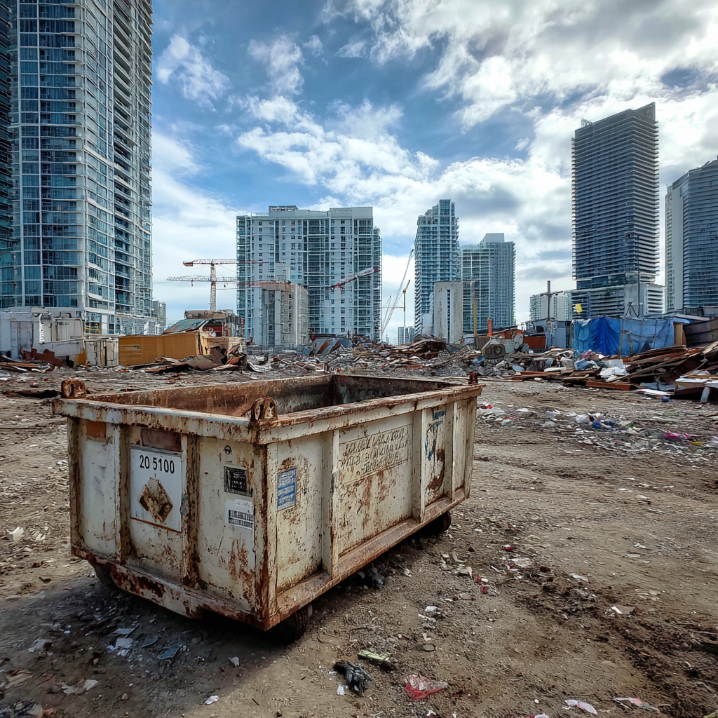 Where to place a dumpster on a Miami construction site