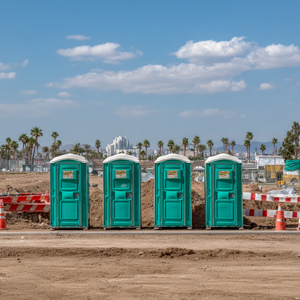 Portable toilet rental for construction sites in Las Vegas