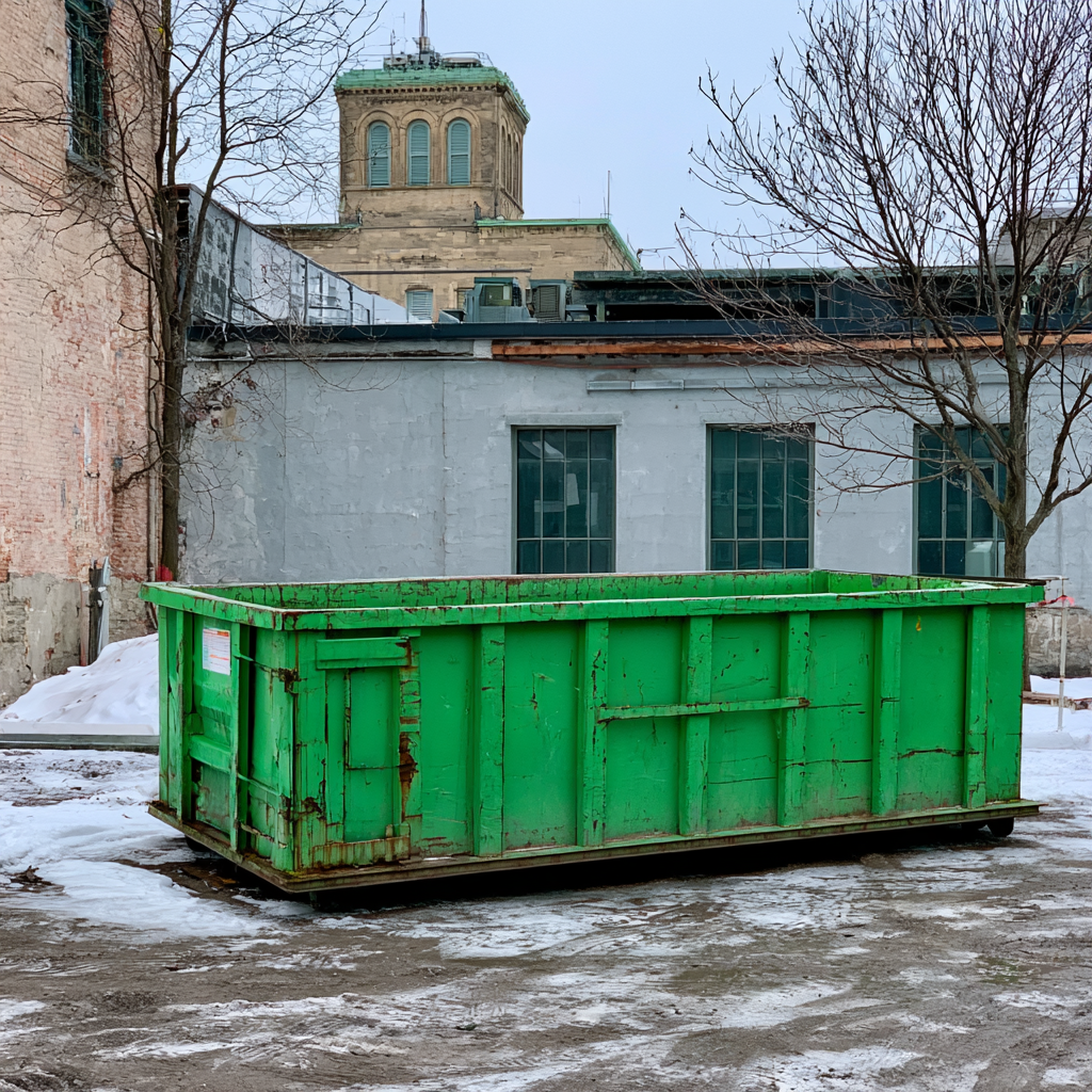 Winter storm dumpster use requires safe placement strategies