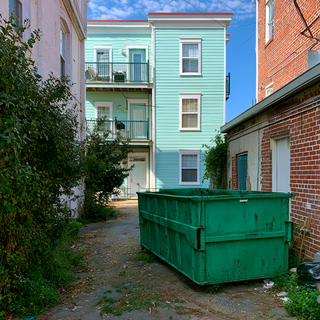 Where to place a rolloff dumpster for an apartment complex in Norfolk, VA