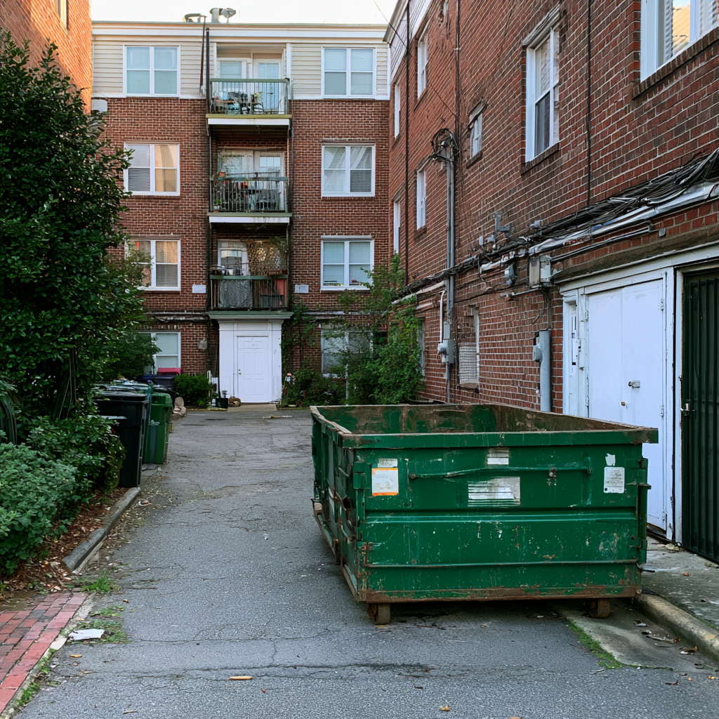 Where to place dumpsters at Norfolk, Virginia, apartment complexes