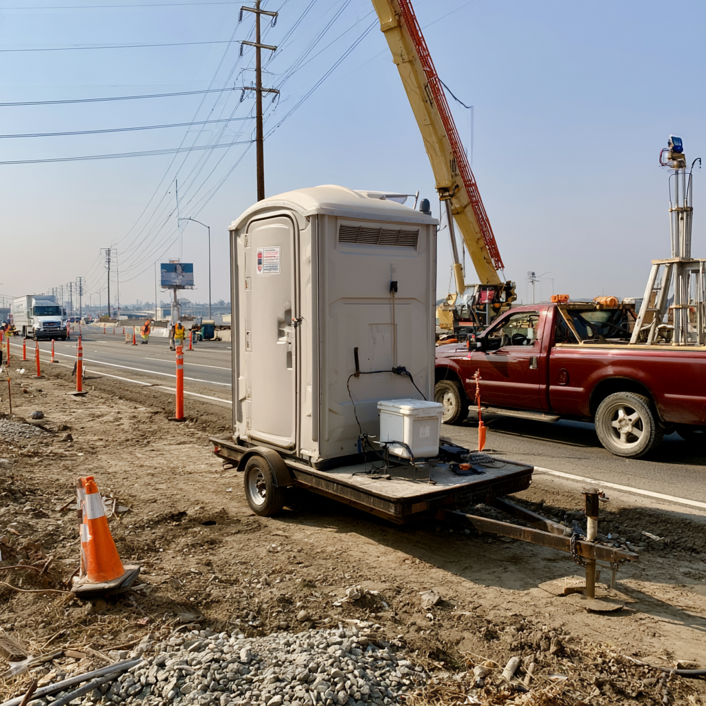 Towable porta potties are an effective choice for Aurora road construction works