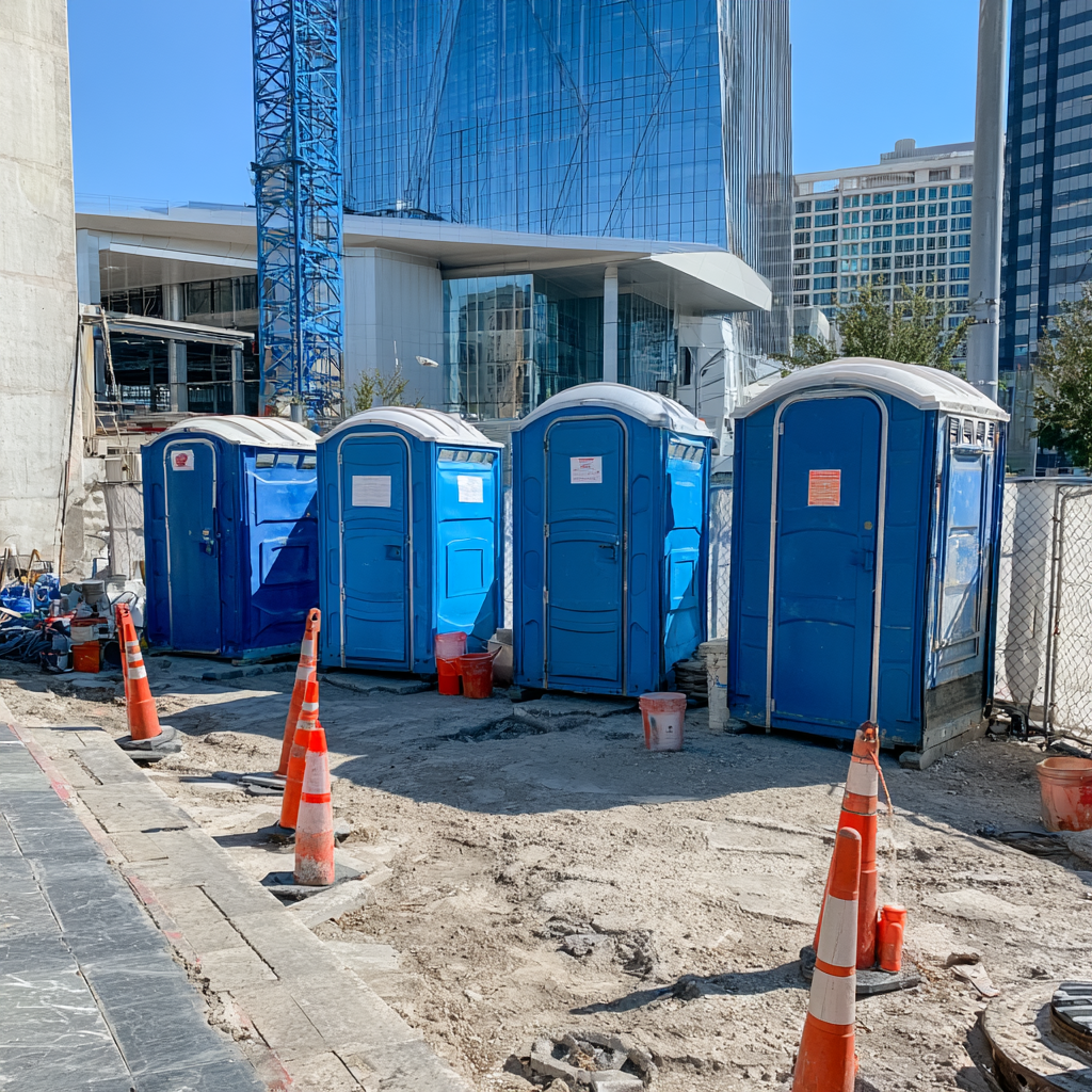 Porta potty rental for construction sites