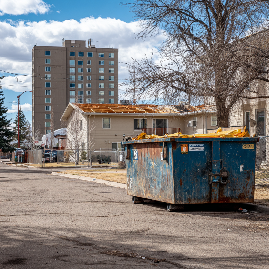 Apartment complex construction relies on dumpster rentals