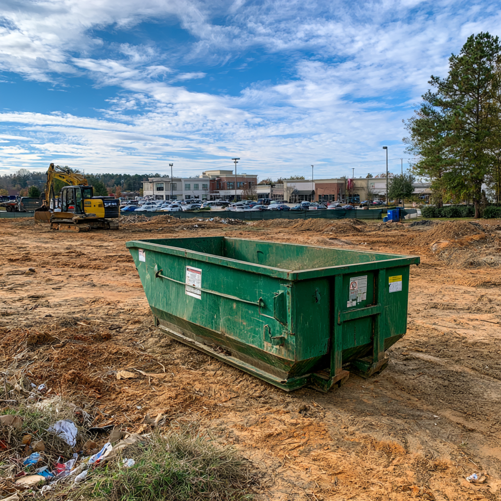 You don't have to be present for a dumpster rental delivery in Macon Georgia