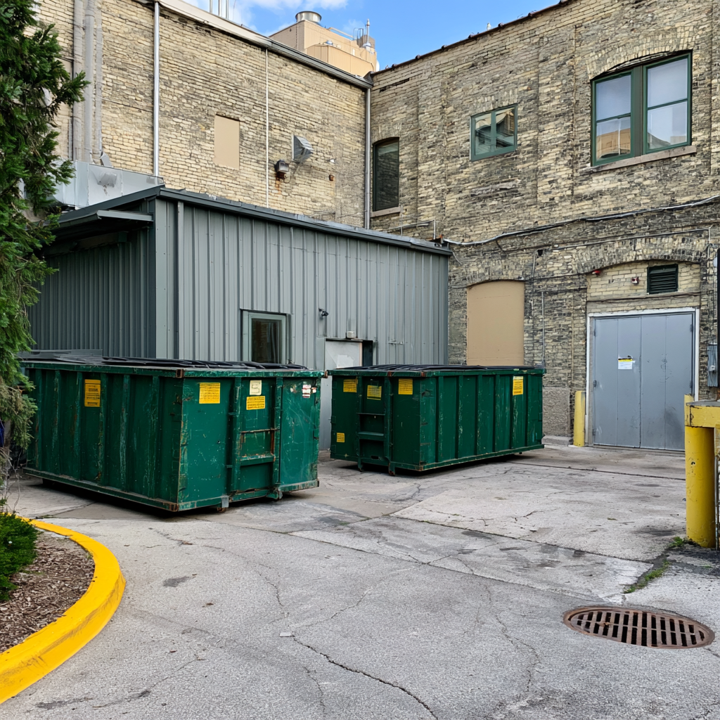 Industrial dumpster use for energy plants in Milwaukee Wisconsin
