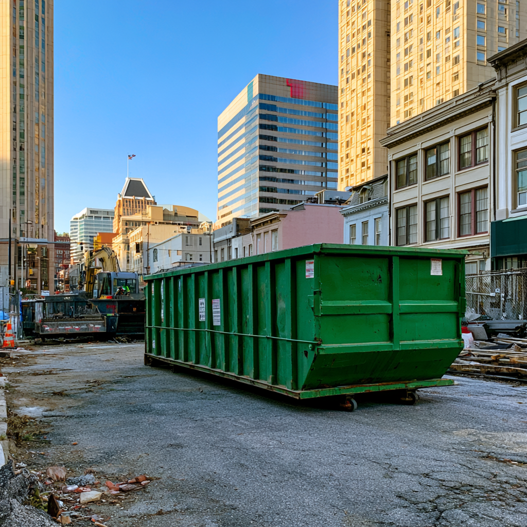 What can you put into a construction dumpster?