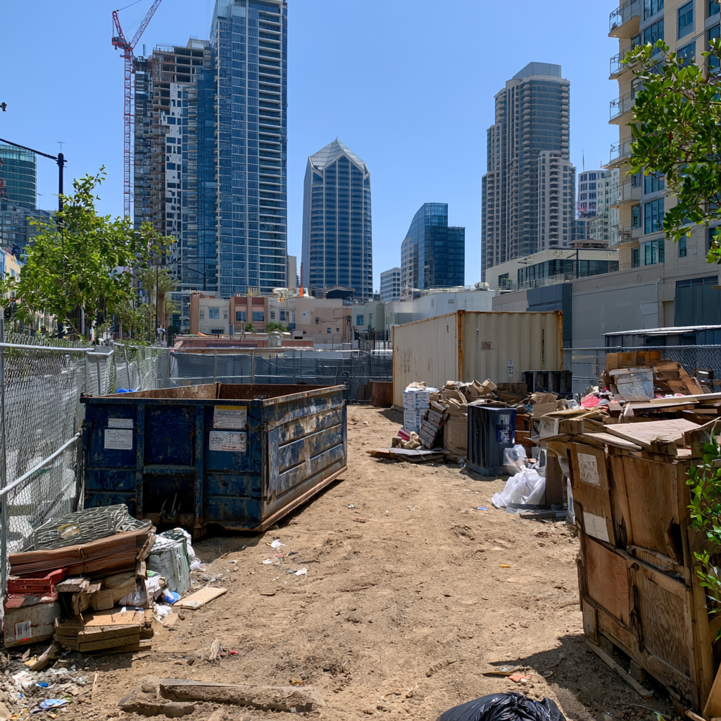 Dumpster rentals for downtown construction projects in San Diego