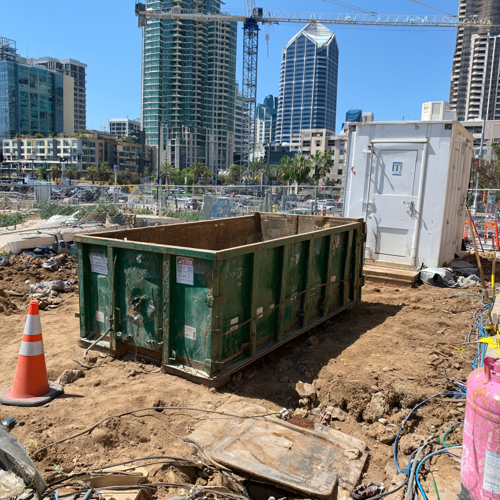 Dumpster rental costs for construction sites in San Diego