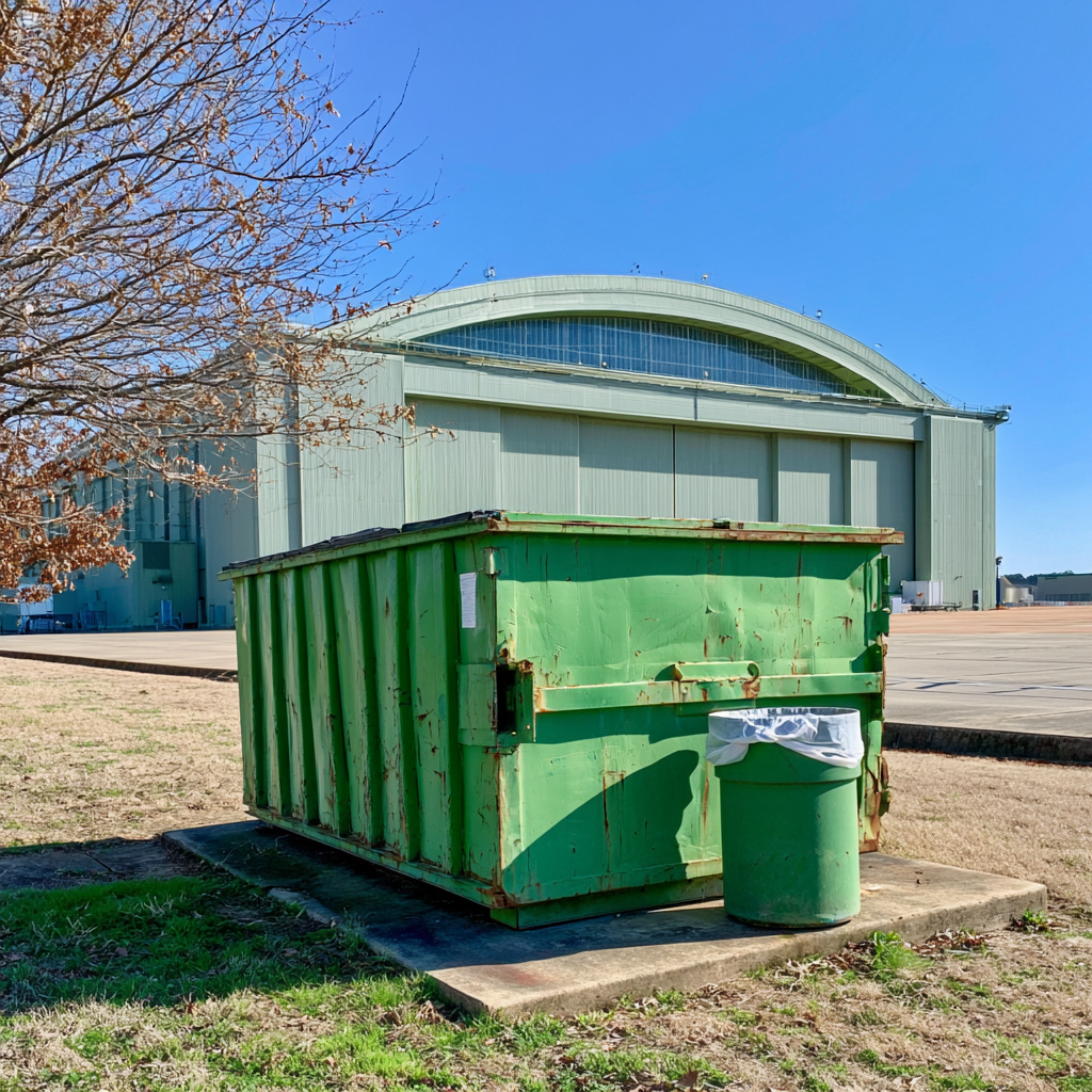 Dumpster placement for aerospace projects in Huntsville, Alabama