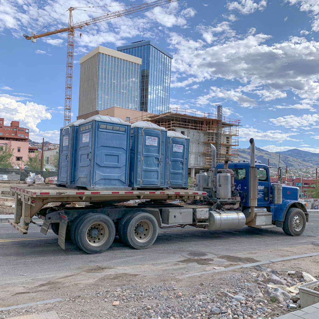 porta potty service schedules for Tucson, Arizona, construction sites