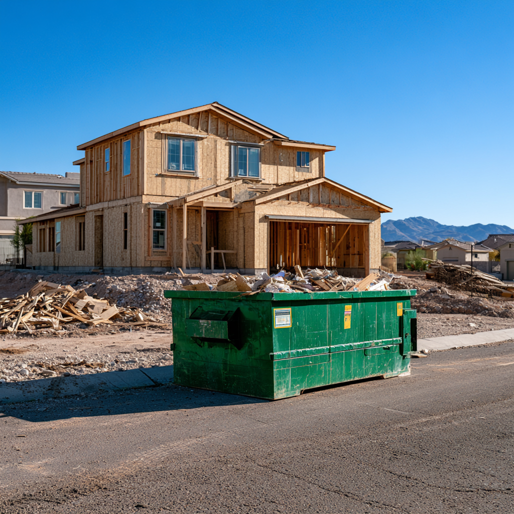 Dumpster placement for home construction in Tucson