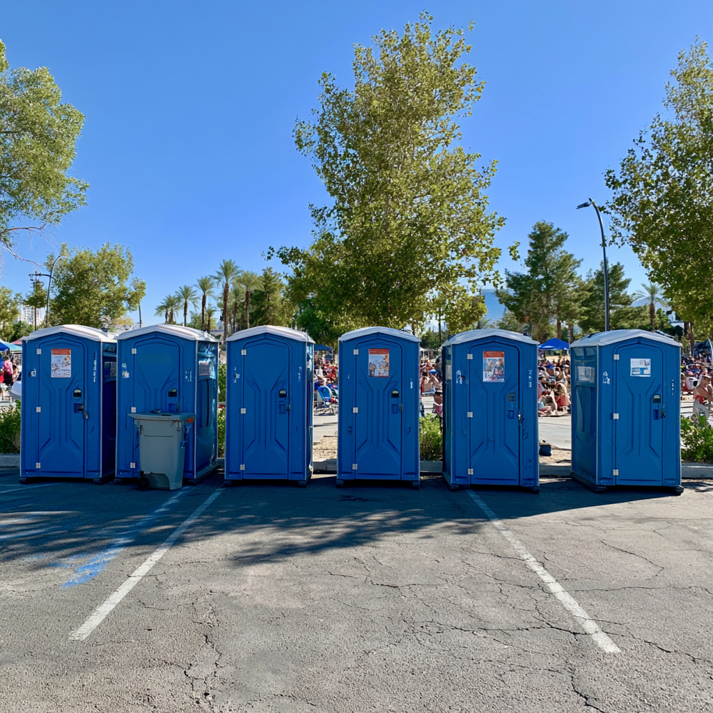 When are permits required for Las Vegas porta potties