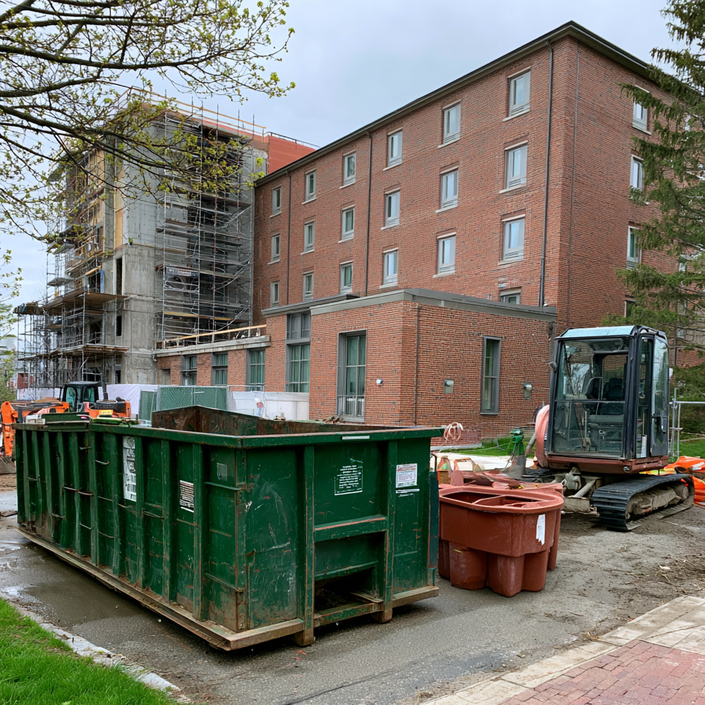 University dumpster rental tips for construction