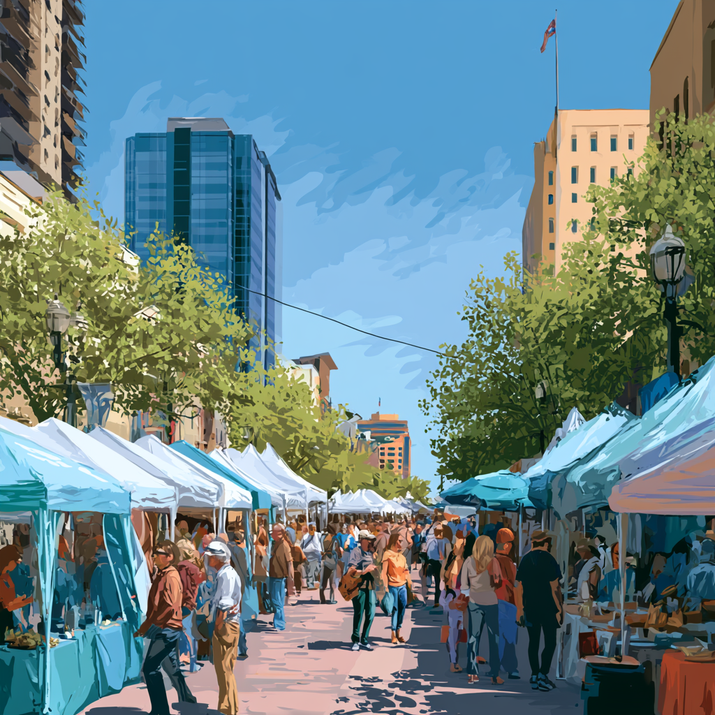 An outdoor event in Arlington, Texas