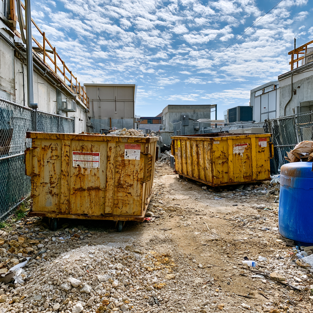 Where can I place a dumpster on a construction site in Arlington?