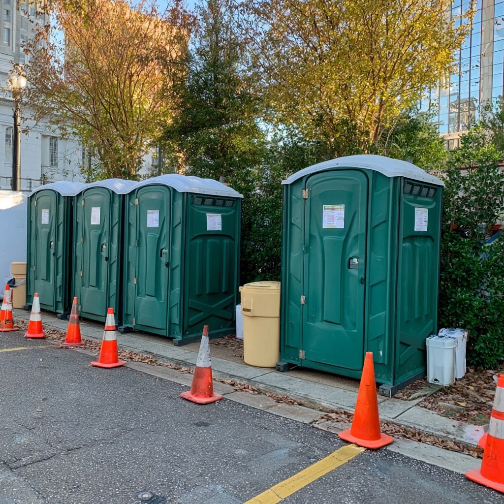 Where to place event porta potties in Jackson, Mississippi