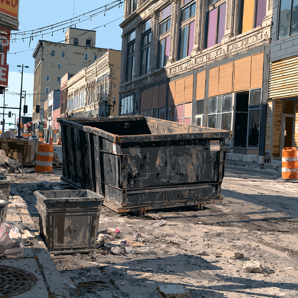 Dumpster placement for downtown Rockford, IL