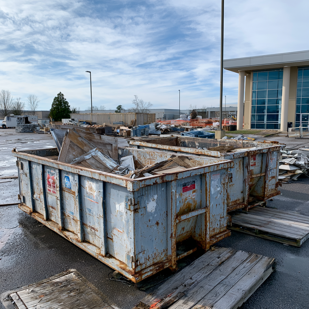 What certifications are necessary for dumpster rentals on a military base?