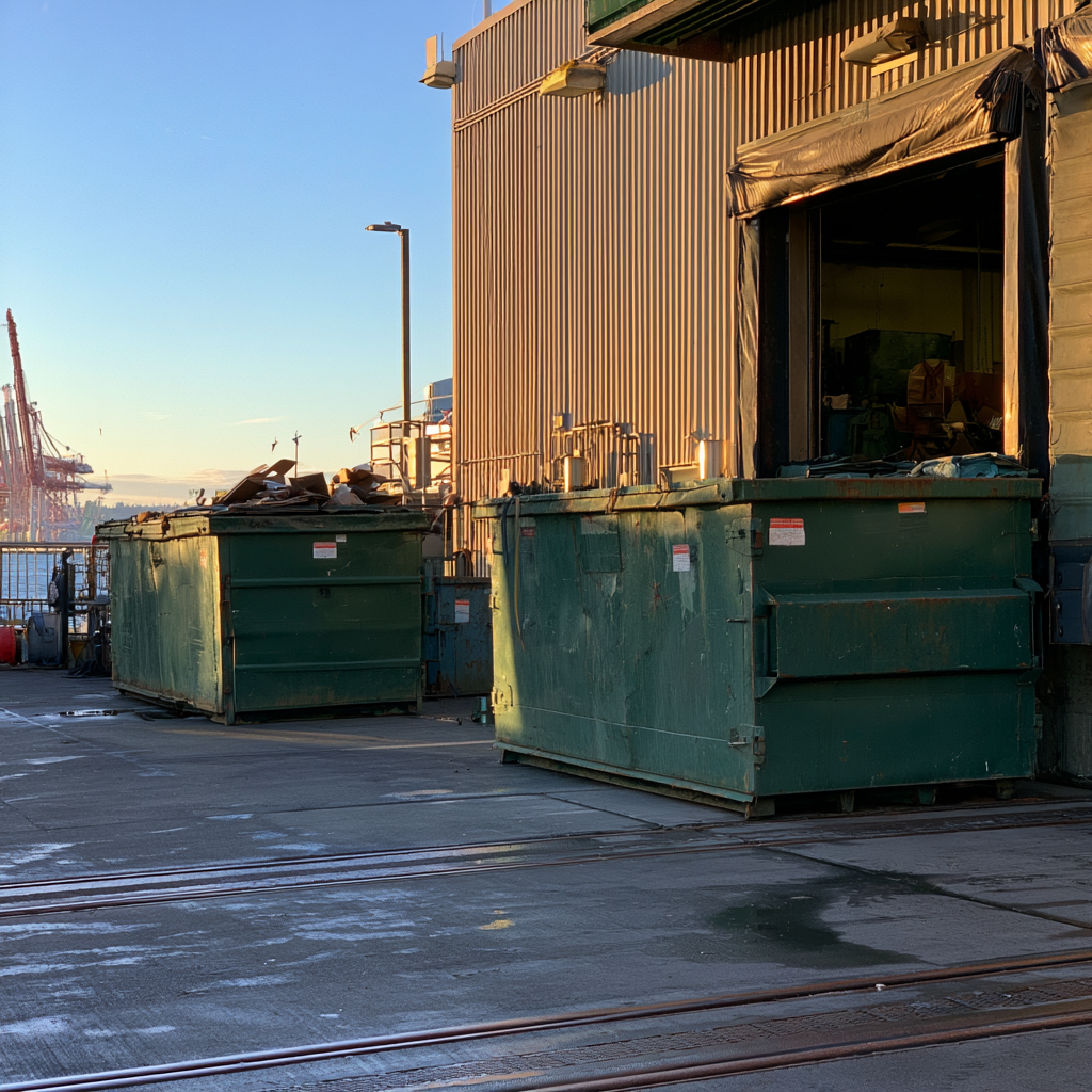 Where to place dumpsters in maritime locations