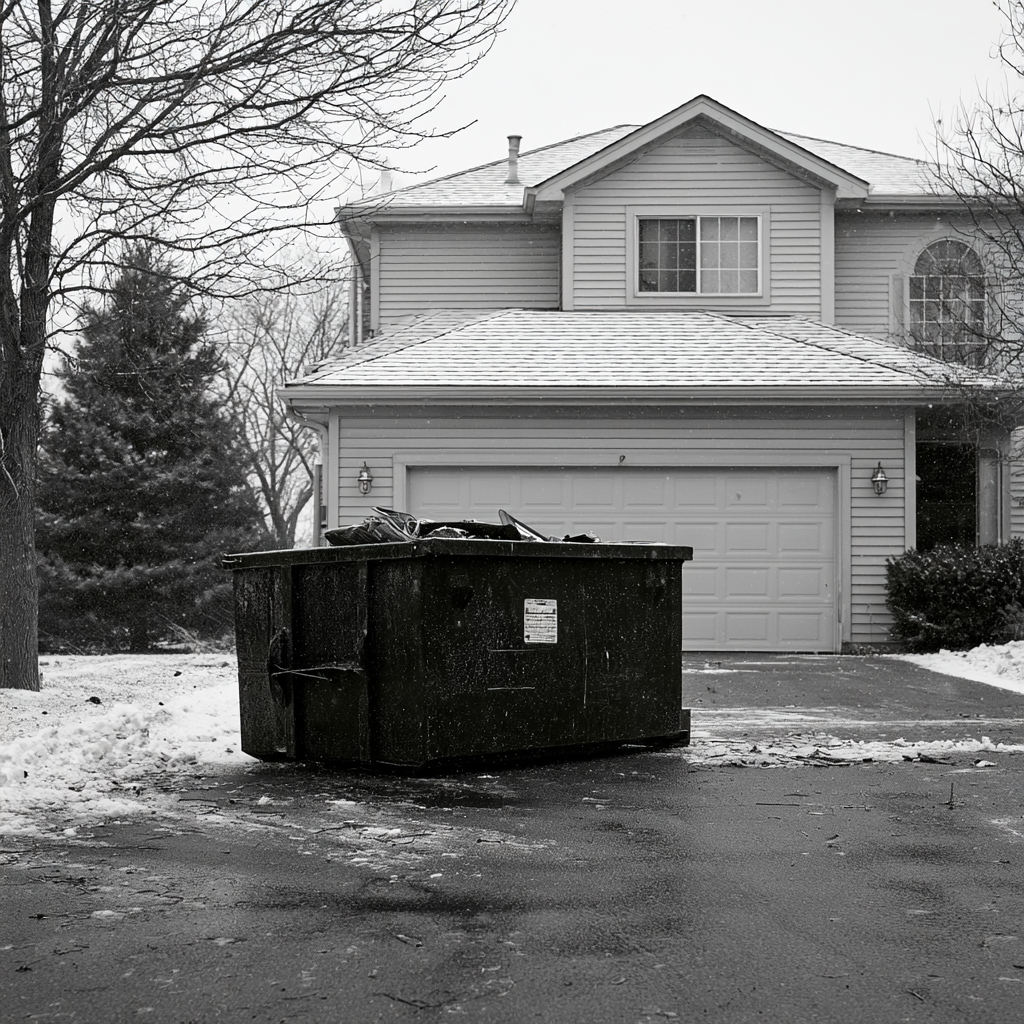 Dumpster rental for home use in Minnesota during winter