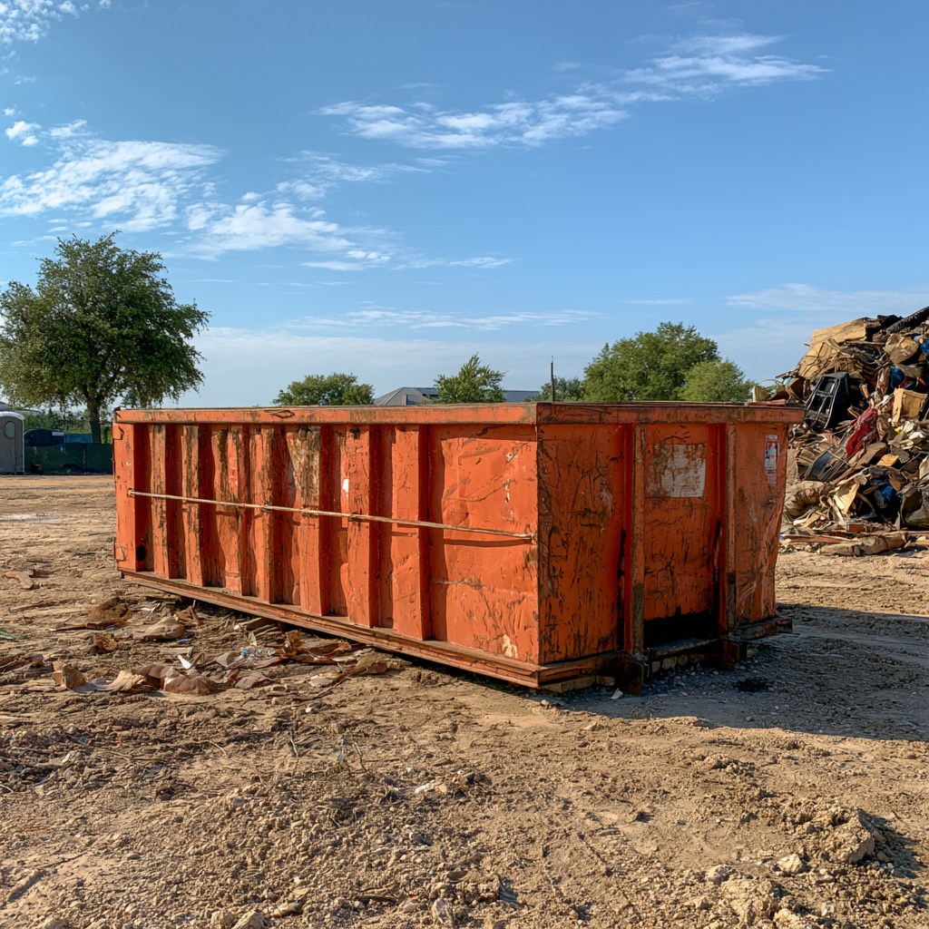 a 20-yard dumpster in McKinney, Texas