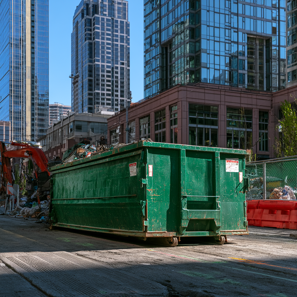 Seattle construction site dumpster