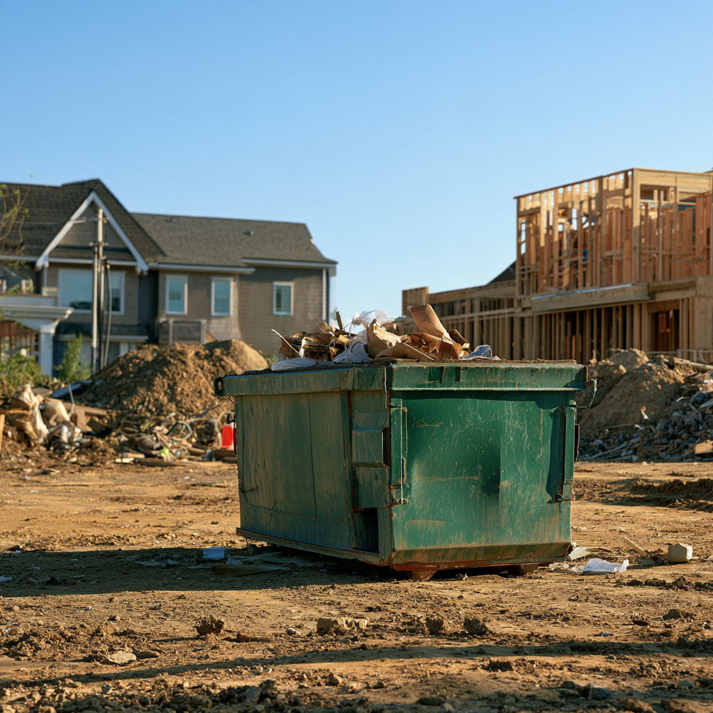 20-yard dumpster on a construction site